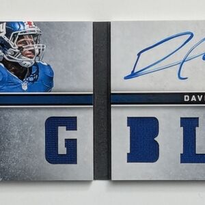 2013 Panini Playbook David Wilson Auto Rookie Patch Booklet /99 Giants RC #9